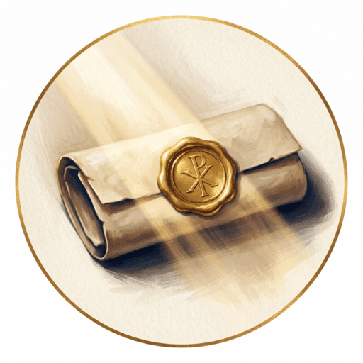 Sealed scroll representing anonymity